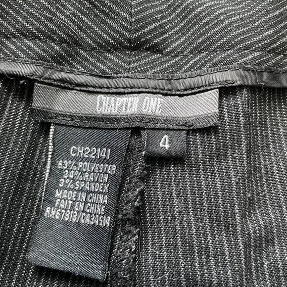 Y2K Low-Rise Black Pinstripe Pants - Picture 2 of 4